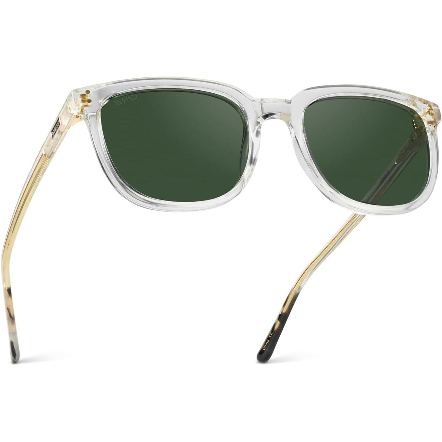 Gafas de Sol Cuadradas Planas Unisex – Estilo Retro Clásico con Lentes Polarizados UV400